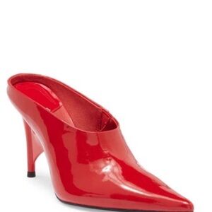 Jeffrey Campbell Vader Red Patent Pump Mule 9.5